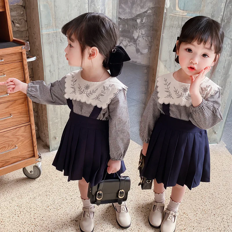 

Two Piece Spring Summer Girls Dress Kids Teenagers Children Clothes Outwear Special Occasion Long Sleeve High Quality