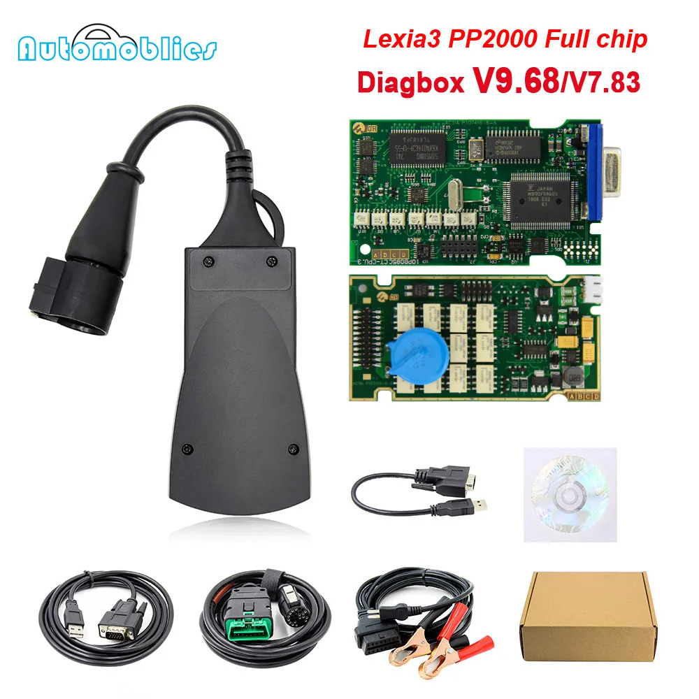 Lexia3 полный чипы Diagbox V9.68 с 921815C Lite версия Lexia 3 PP2000 V48V25 OBD2 сканер для Citroen/Peugeot