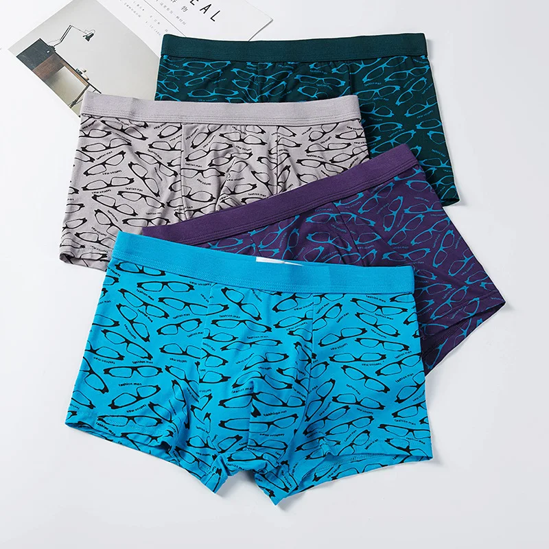 4 Pack Men Boxers Underwear Bamboo Fiber Sexy Boxershorts Mens Pants Breathable Male panties Calecon Homme Ondergoed Mannen