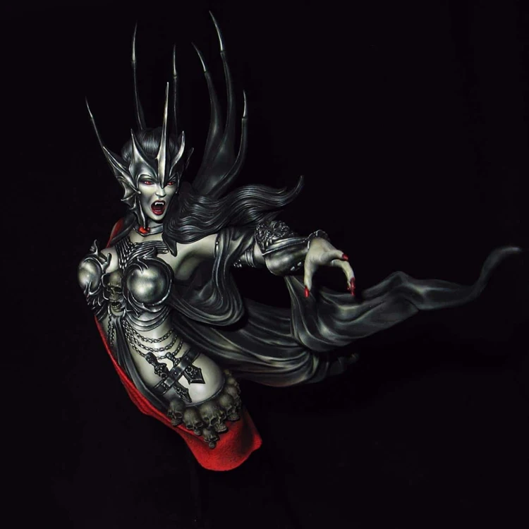 

1/10 королева вампира, модель из смолы бюст GK, тема фантастики, разобранный и Неокрашенный комплект