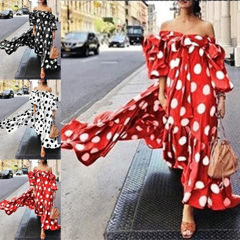 

za trf women 202021 dress off shoulder polka dot casual bohemian dress roupas femininas xnwmnz dress shein robe trafaluc