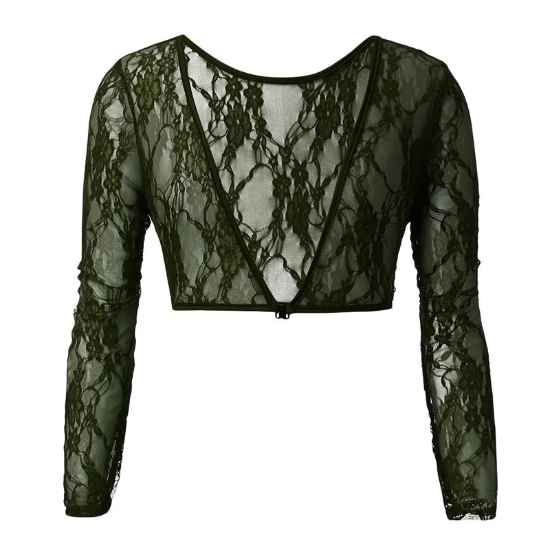 Lace Green Женский бесшовный топ для коррекции фигуры с обеих сторон размера плюс, сетчатый бесшовный облегающий Топ, облегающий верх, рубашка, блузки, черный, белый, синий цвет - Цвет: Lace Green