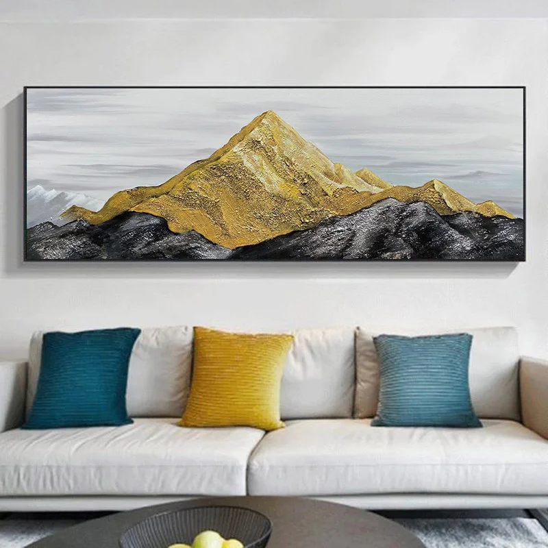 

Hand-painted Oil Painting Canvas Jinshan Modern Living Room Wall Art Abstract Painting Frameless