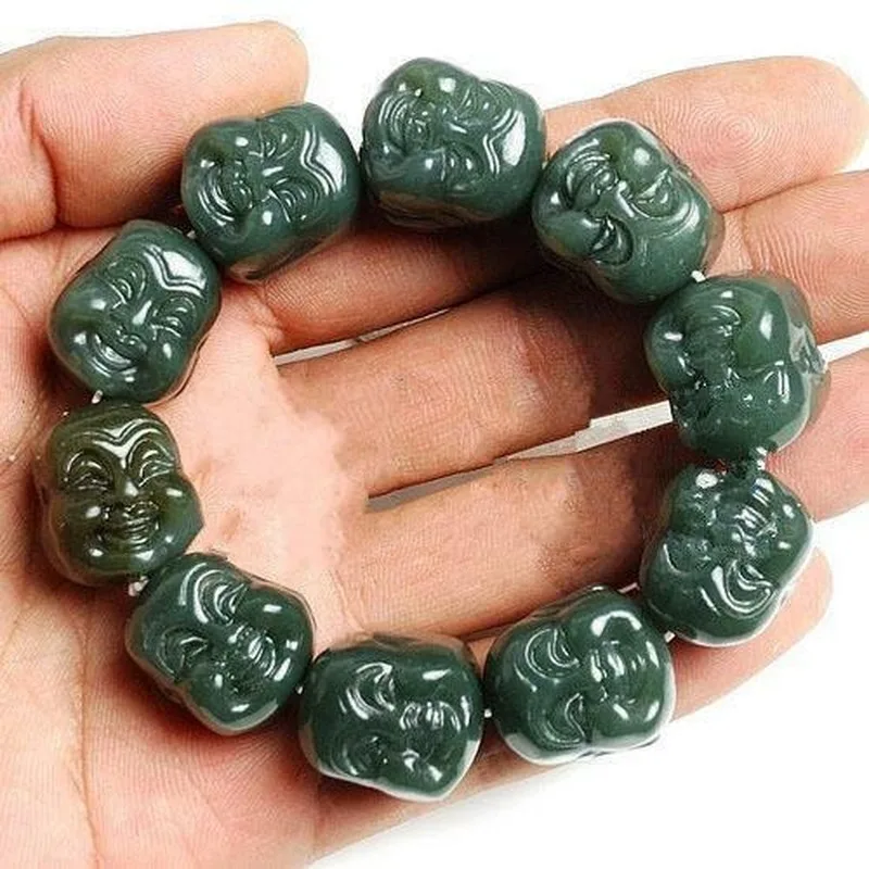 

Natural Jade Bracelet Men Bracelet Round Bangle For Women Charm Jewelry Fashion Accessories Womens Bracelets