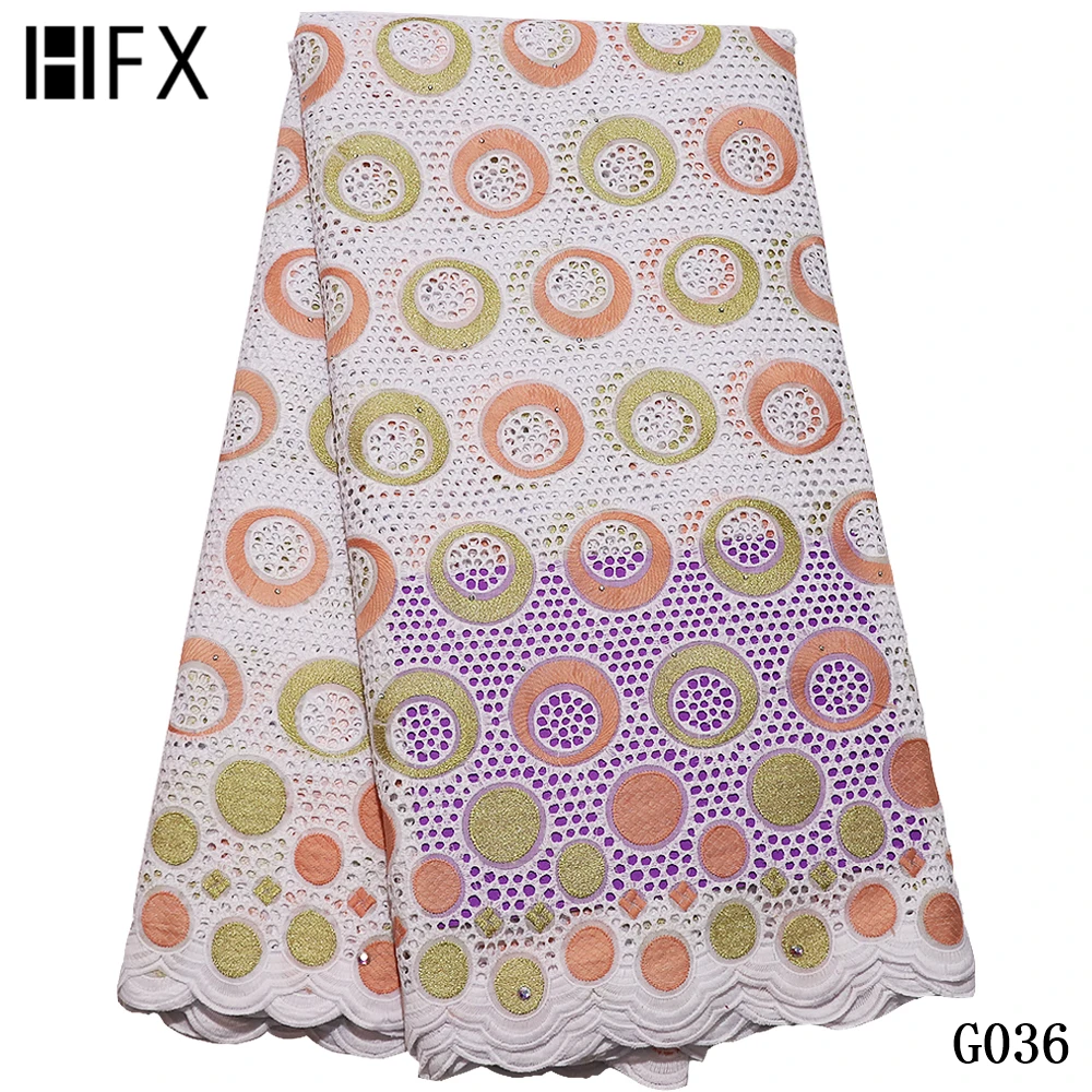 HFX африканская нигерийская сухая кружевная ткань швейцарская вуаль кружева в