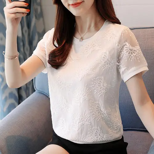 

2020 Women Short Sleeve Shirtmint lvory Top Garment