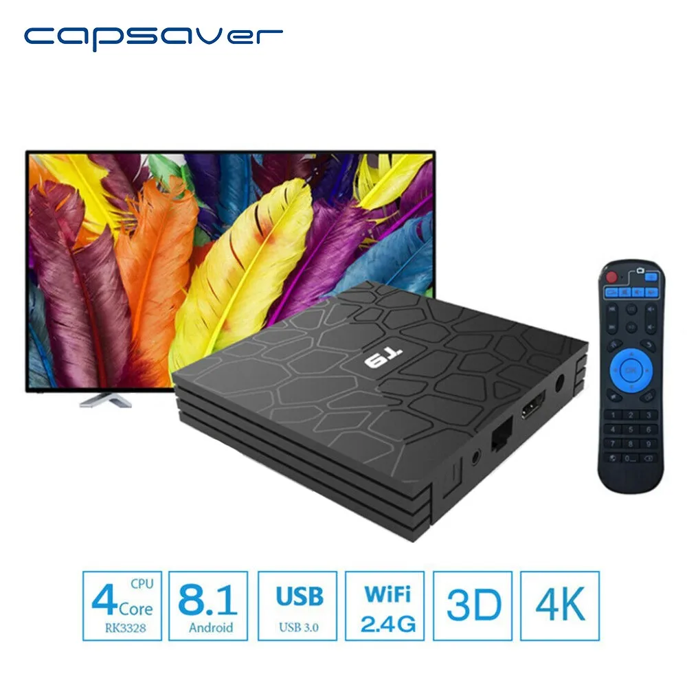 ТВ приставка Capsaver Android 8 1 4K 4 + 32 ГБ bluetooth USB Wi Fi|ТВ-приставки и медиаплееры| |