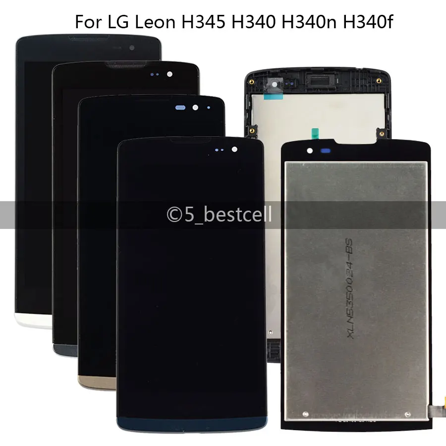 Протестированный ЖК-дисплей для LG Leon H340 H340n H324 H320 ЖК-дисплей с сенсорным экраном дигитайзер сборка рамка запасные части