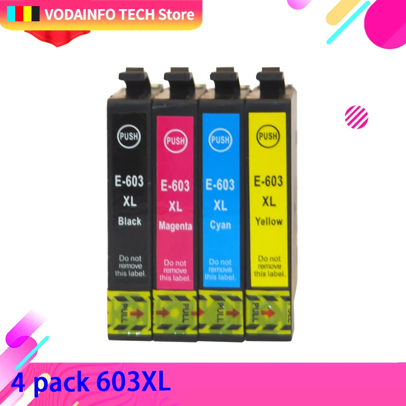 QSYRAINBOW 4 шт. 603XL T 603 совместимые картриджи с чернилами для Epson XP-2100 XP-2105 XP-3100 XP-3105 XP-4100
