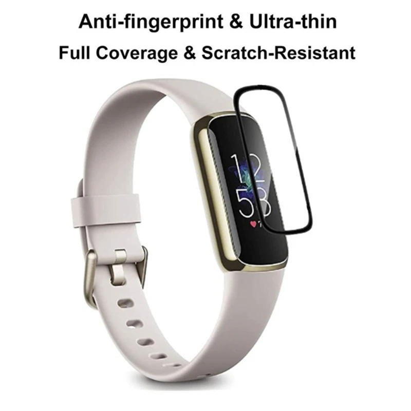 

2Pcs Soft 3D Protective Film Guard for -Fitbit Luxe Full Cover Screen Protectors Smartwatch Accessories