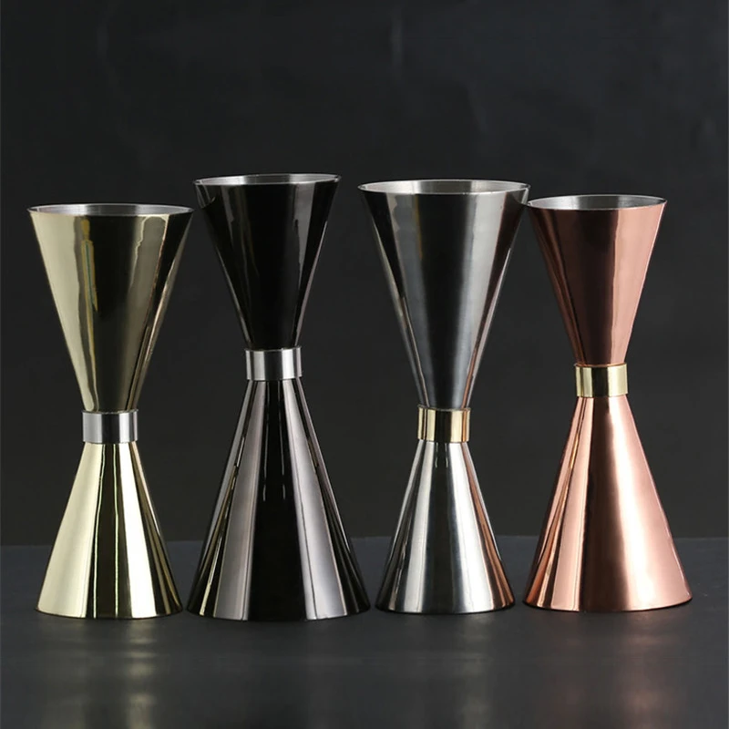 304 нержавеющая сталь японский Джиггер кольцо мерный двойной стаканчик Золотой