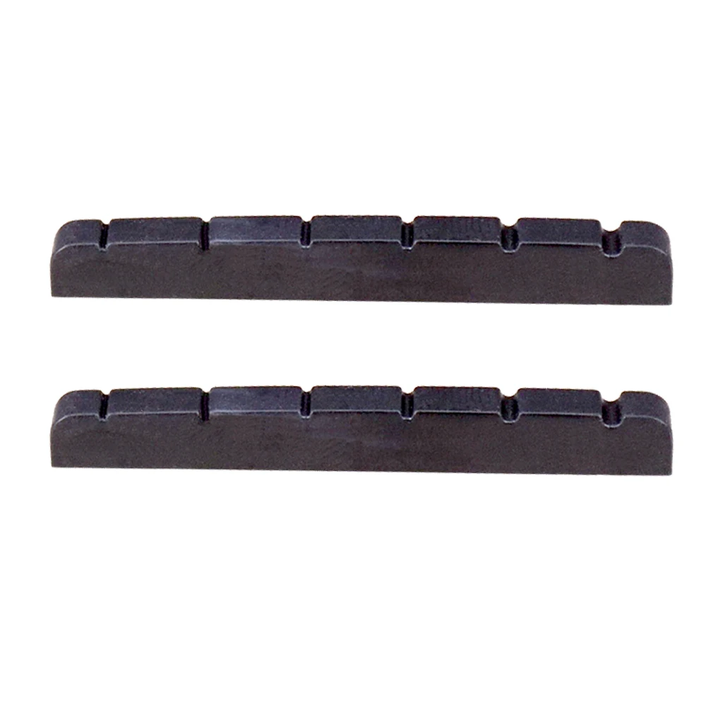 

4 Pcs 6 String Electric Bone Nut Cattle Bone Slotted Replacement 43x3.4x4.8-4mm