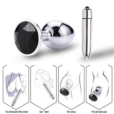 Женские вагинальные эротические массажер Нержавеющая сталь Анальная пробка