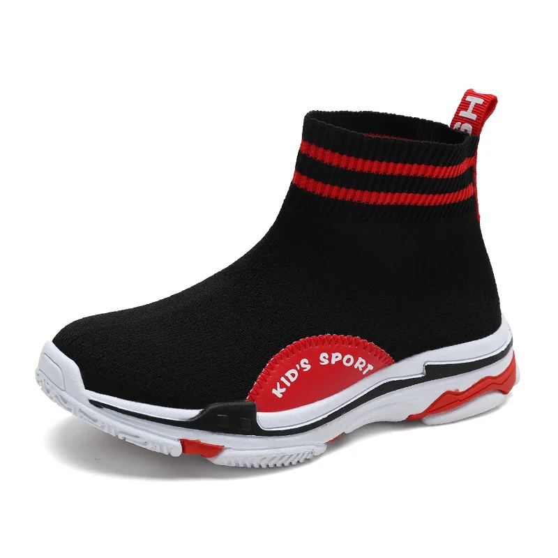 Children Shoes Comfortable Mesh Kids Sneakers Light Socks Child Sports High Top Flying Woven Toddlers Boys Girls | Детская одежда и