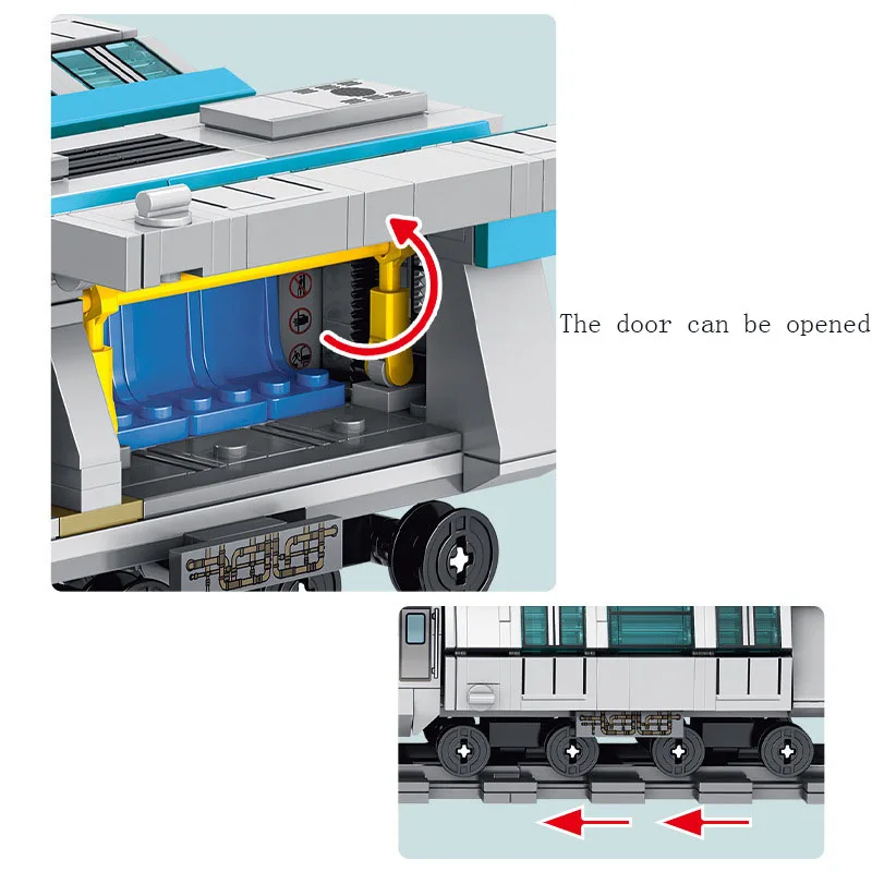 Город Пекин Гонконг метро линия блок Набор DIY железнодорожная станция треки