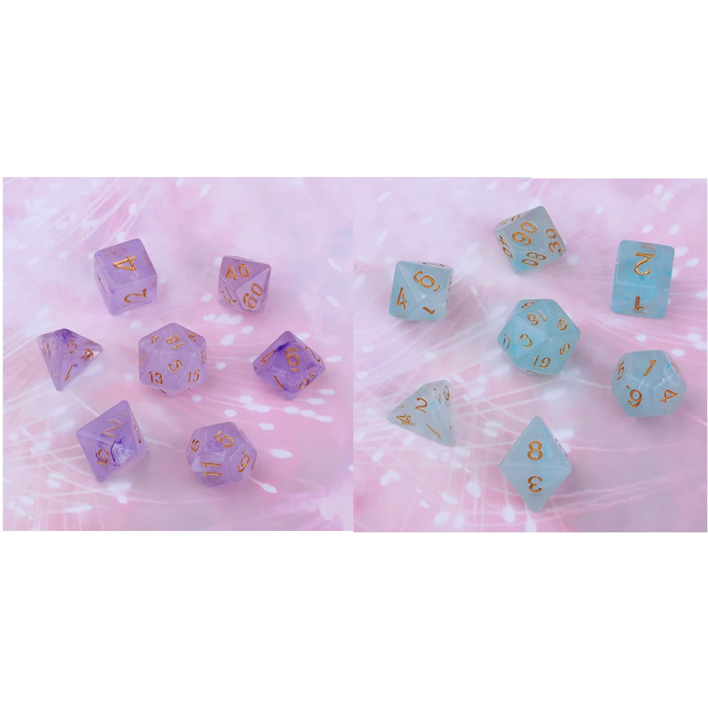 14 шт многогранные кости набор Семья 4 Die 6 игра игральные для игры TRPG D &