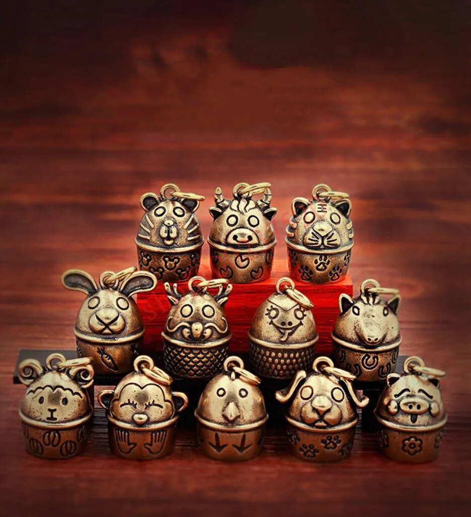 Брелок для ключей с изображением двенадцати зодиакальных колокольчиков