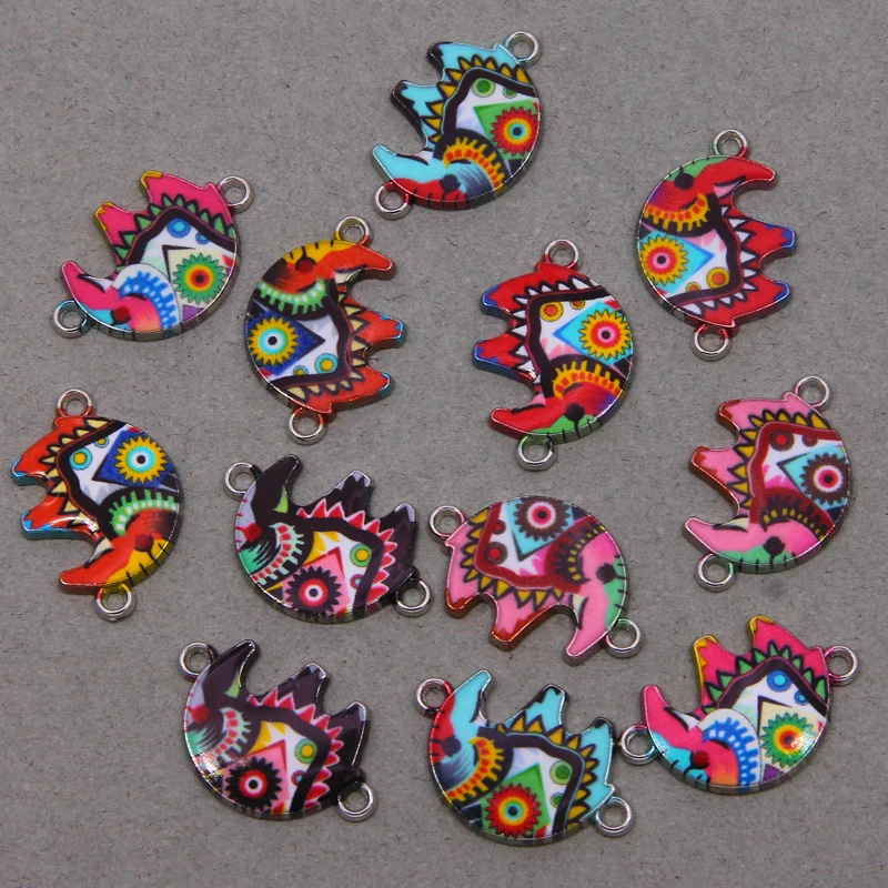 5 шт. богемный стиль милое животное фламинго Сова рыба кот петушок коннектор для