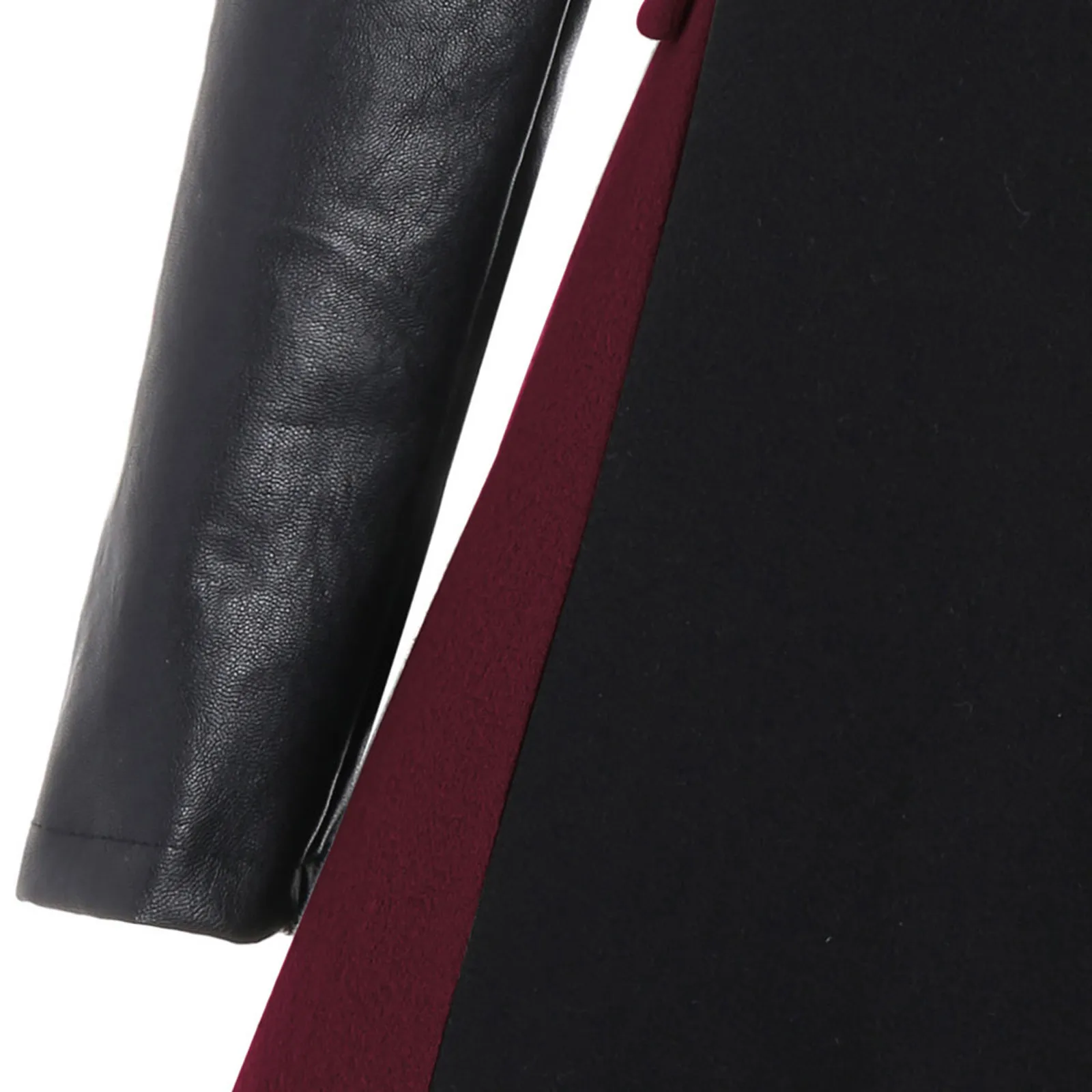 

Turndown-Collar Slim Trench Coats for Women Faux Leather A-Line Windbreaker Outerwear Autumn Winter Female Outcoat