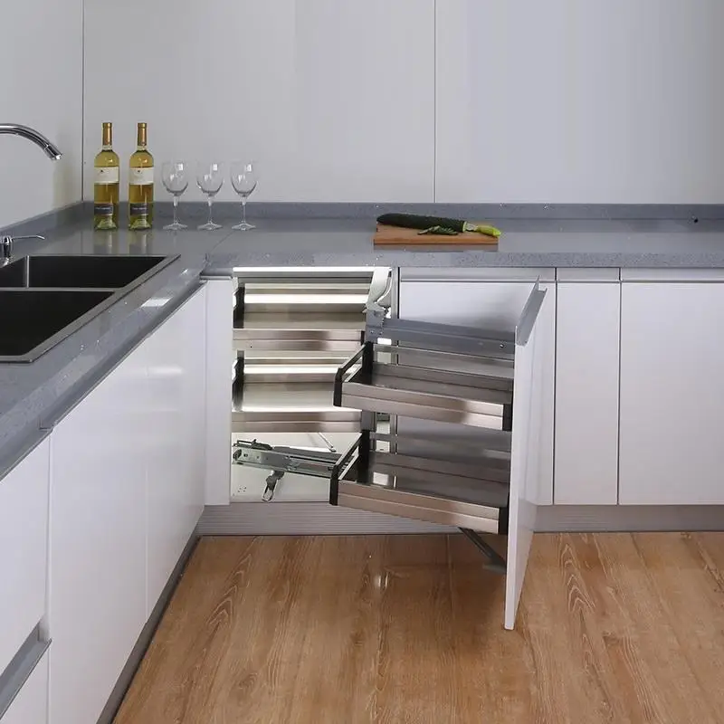 

Para Armario Cestas Corredera Dish Drainer Cupboard Stainless Steel Cozinha Organizer Cuisine Kitchen Cabinet Storage Basket