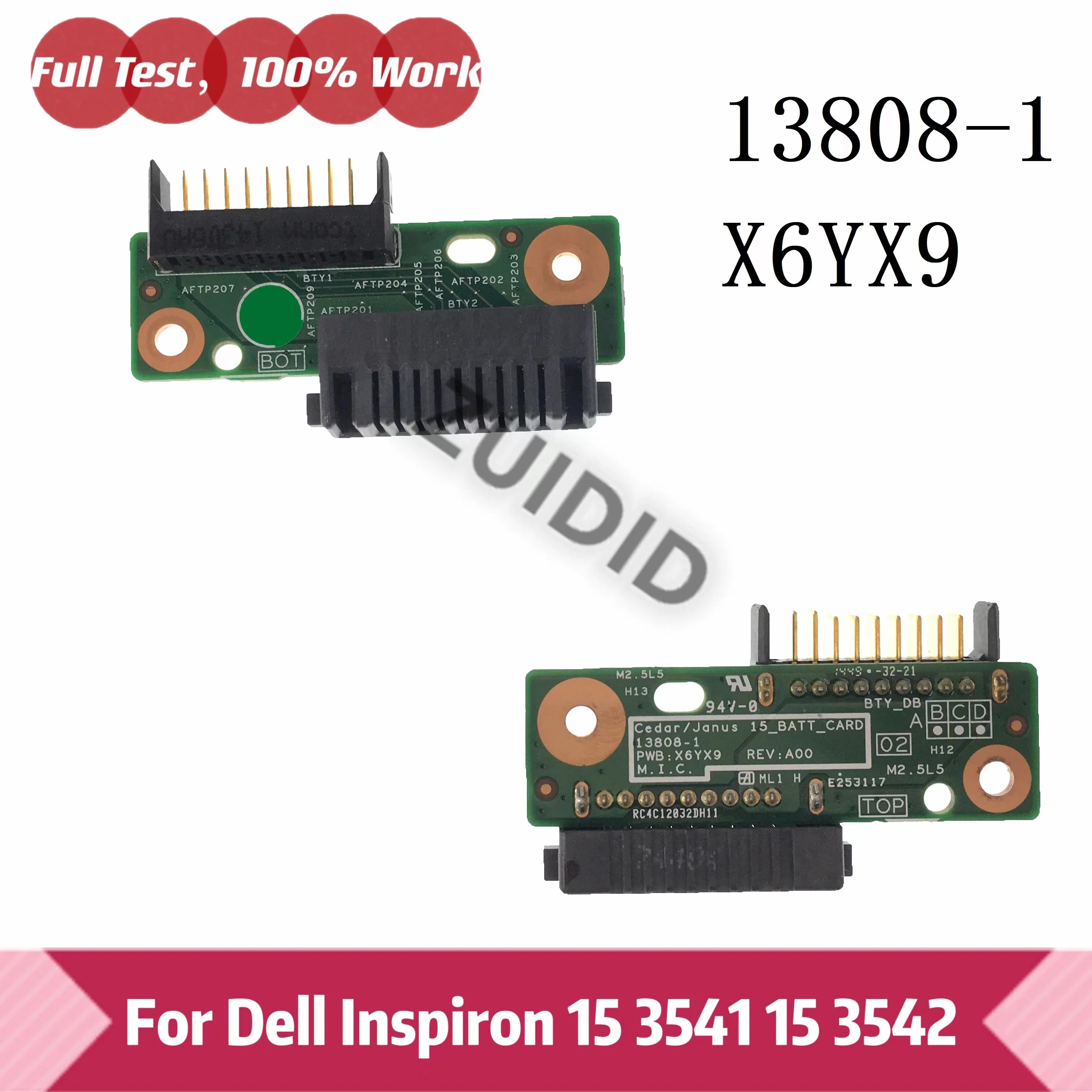 Для ноутбука Dell Inspiron 15 3541 3542 разъем для аккумулятора 13808-1 X6YX9 0X6YX9 100% полностью
