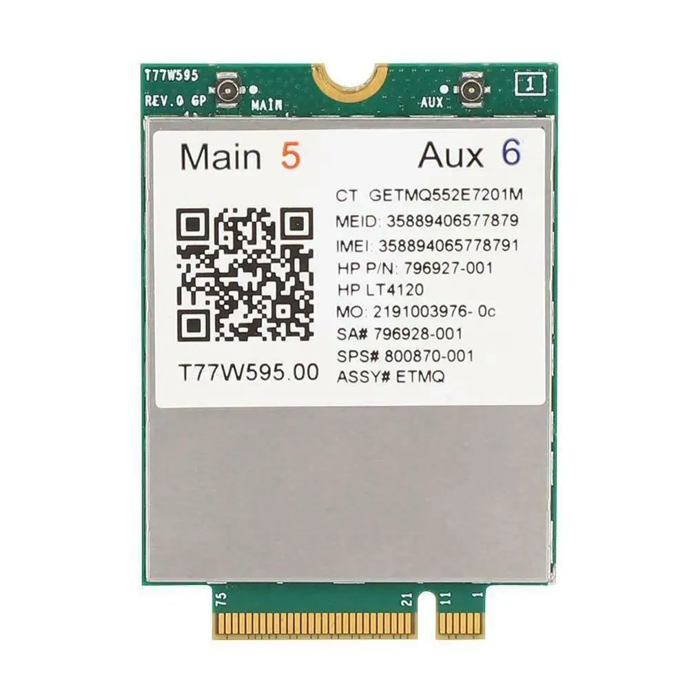 

lt4120 X5 LTE T77W595 796928-001 4G WWAN M.2 150Mbps 840 x2 G3 LTE 850 645 650 G2 Modem 640 Elite For HP F9I3