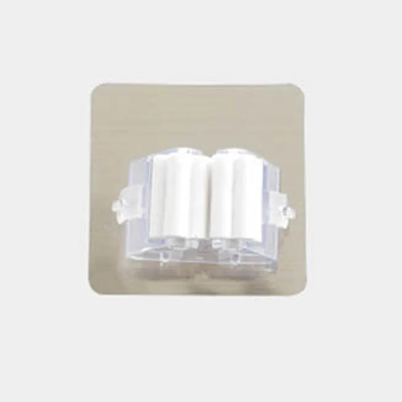 white single buckle Многофункциональный бесследный присоска крюк для швабры держатель Кухонные Тряпичные инструменты метла вешалка щетка стеллаж для хранения присоска - Цвет: white single buckle