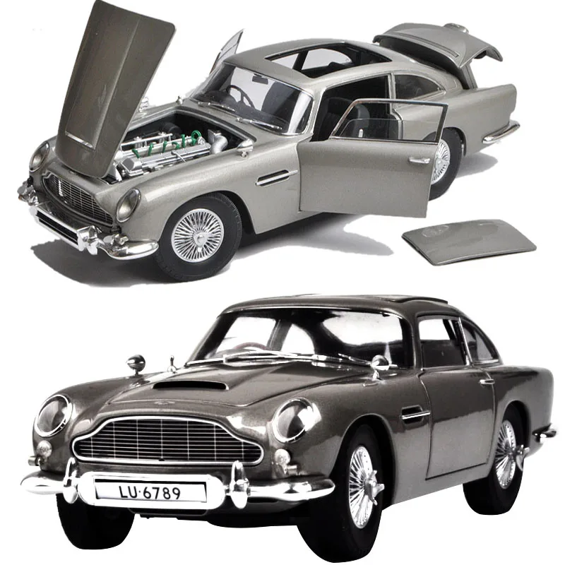 Литье под давлением 1/18 масштаб Aston Martin DB5 007 модель автомобиля из сплава литые
