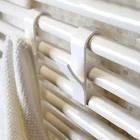 1246 шт. система Plegable шарф Вешалка Белый высокого качества вешалка для Подогреваемый Полотенцесушитель Rail вешалка для одежды для ванной держатель крюка