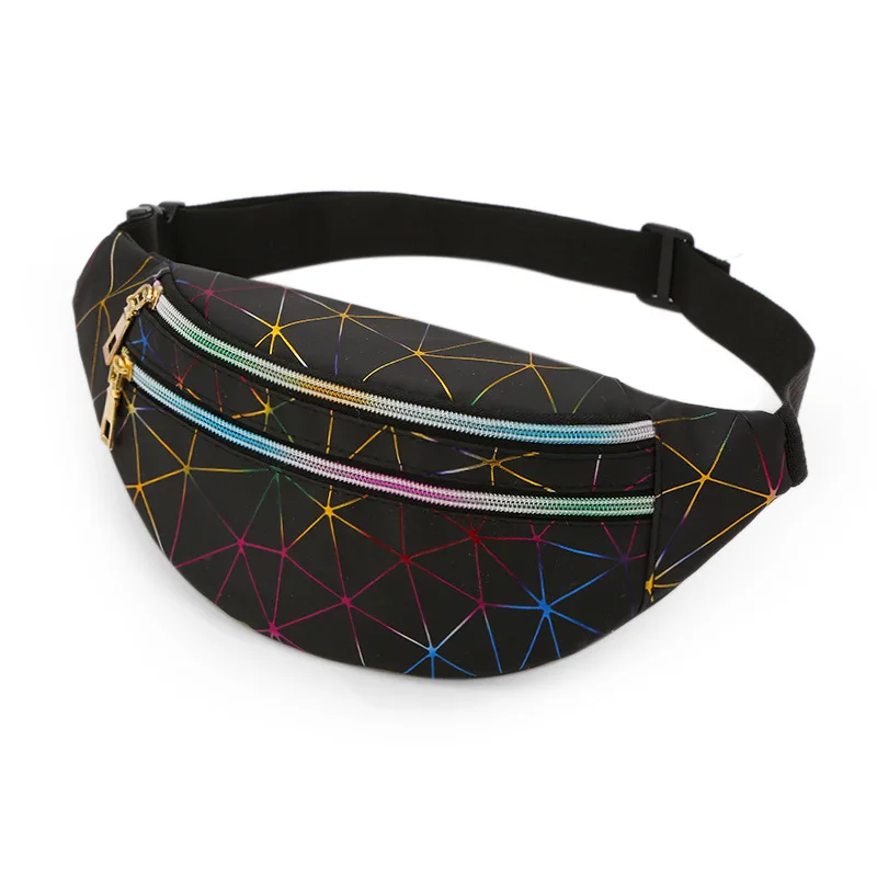 

Fashion Holographic Fanny Pack Women's Belt Bag Female Waist Bags Laser Chest Phone Pouch Lady Banana Purse Bum Bag Kidney