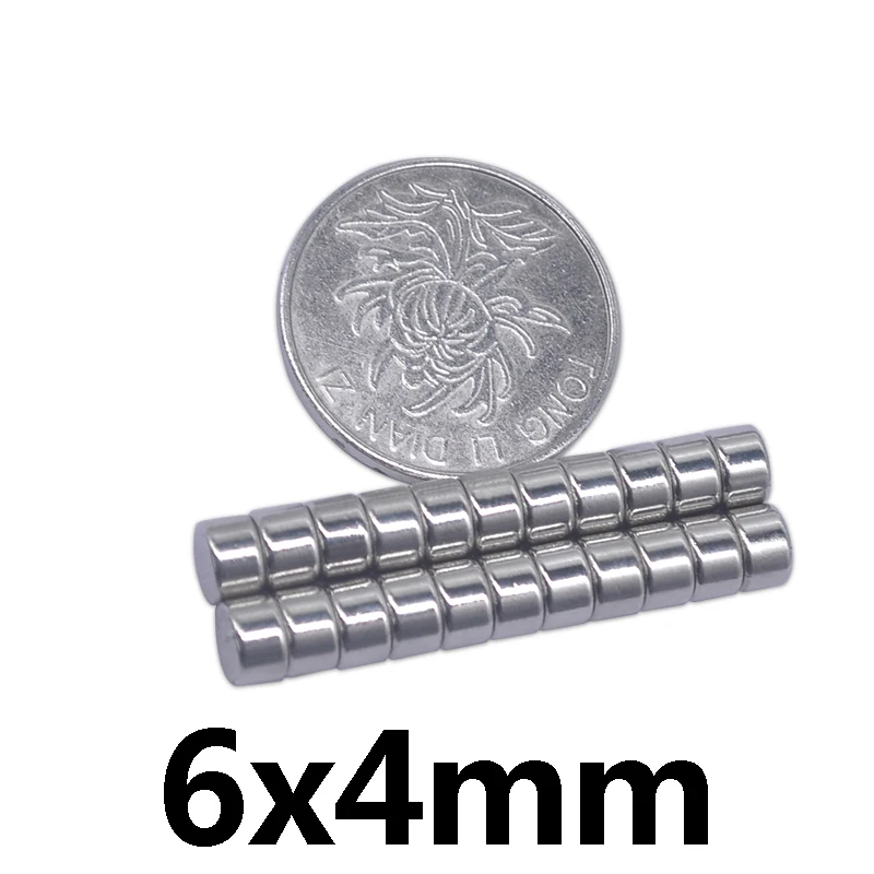 

100/200/300pcs 6x4 mm Permanent Small Round Magnet 6mmx4mm Neodymium Magnet Dia 6x4mm Mini Strong Magnetic Magnets 6*4 mm