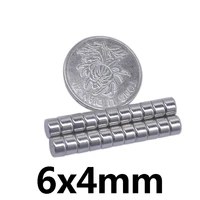 100200300pcs 6x4 mm permanent small round magnet 6mmx4mm neodymium magnet dia 6x4mm mini strong magnetic magnets 64 mm