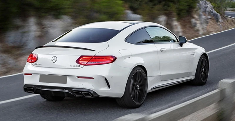 Для C63 рассеиватель AMG с наконечниками выхлопных газов для Mercedes Benz W205 C205 Coupe 2 Door C200