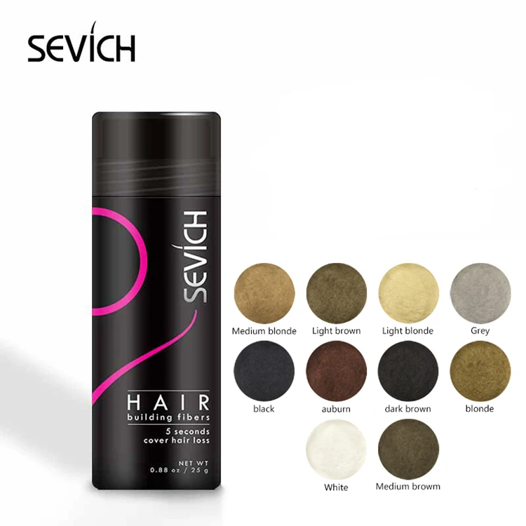 

Sevich 10 Colors 25g Hair Fiber Hair Loss Products Keratin Thickening Spray Hair Building Fiber Powder Hair Regrowth