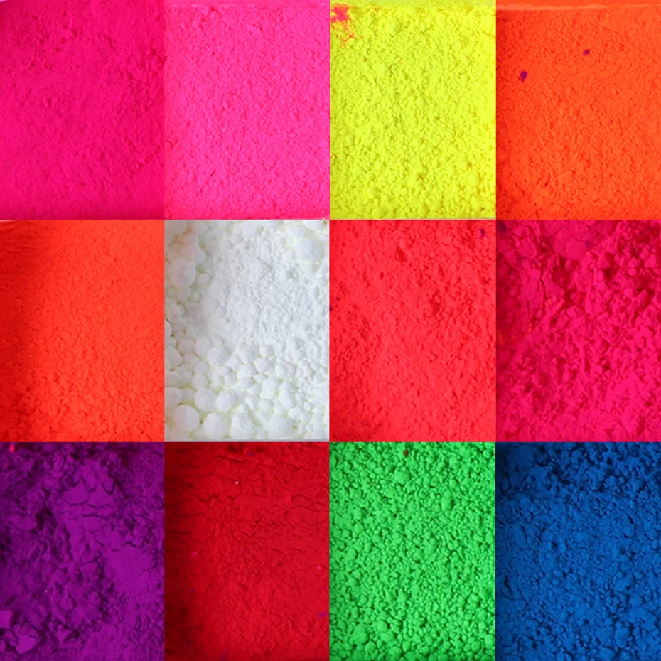 Неоновый Пигмент Ногтей Блеск Флуоресценции Русалка Втирание Лак Для Порошок