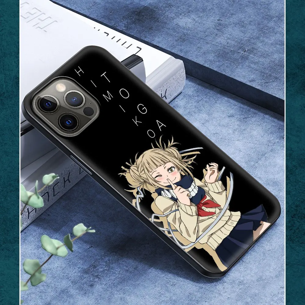 

Phone Case For iPhone 11 12 Pro XS Max 8 7 Plus X XR Silicone Soft TPU Black Shell Back Cover Coque Fundas Capa Bag Himiko Anime