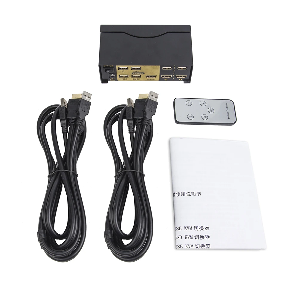 HDMI KVM переключатель с 2 портами автоматического сканирования USB2.0 Hub Поддержка