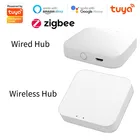 Умный хаб Tuya ZigBee 3,0, беспроводнойпроводной мост для умного дома, многорежимный шлюз, приложение для беспроводного управления, работает с Aelxa Google Home