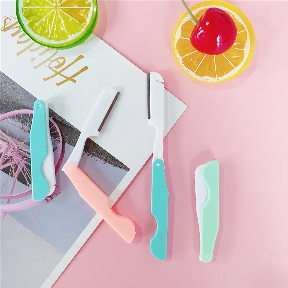 3 шт./пакет уход за кожей лица Триммер для бровей лезвия бритвы Ножи складной