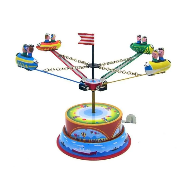 

Wrought Iron Spaceship 1pc Metal Amusement Park Clockwork Creative Toy Durable Clockwork Toy And M5Y8