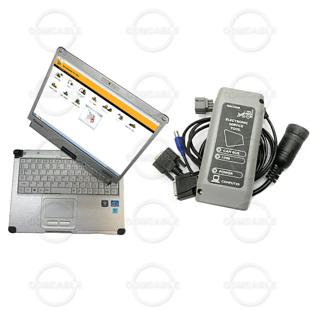 

Heavy duty equipment Truck Diagnostic tool for JCB diagnostic v1.73.3 kit JCB Electronic Service Master with SPP CF C2 laptop