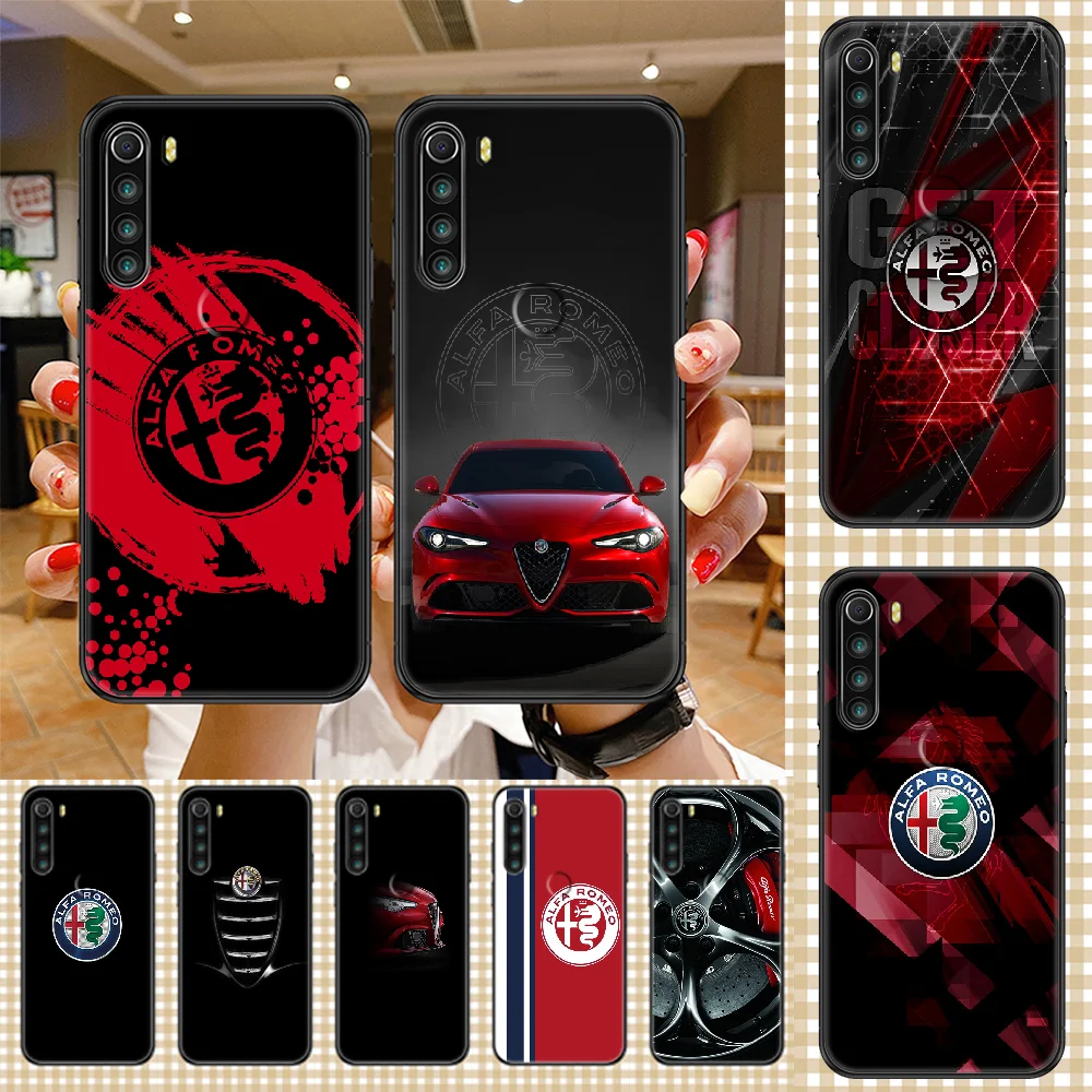 

Sport Car Alfa Romeo Phone case For Xiaomi Redmi Note 7 7A 8 8T 9 9A 9S 10 K30 Pro Ultra black soft prime art cover 3D shell tpu
