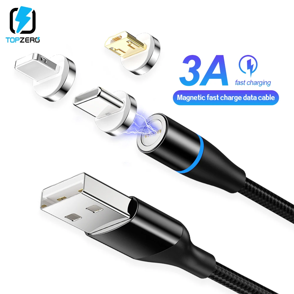 Магнитный USB-кабель для быстрой зарядки 3 А 1 м | Мобильные телефоны и аксессуары