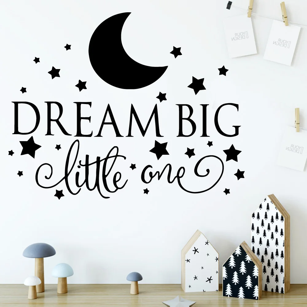 Мультфильм мечта Большая Луна Звезда Настенный декор настенные наклейки для