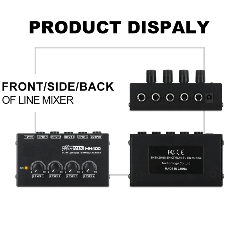 4 Channel Professional Sound Mixer Ultra Low-Noise Audio Amplifier For Keyboards Musical Instruments EU Plug | Электроника