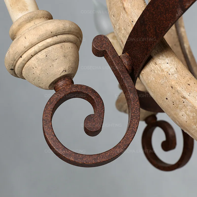 Винтажные деревянные люстры в стиле ретро подвесной светильник лофт