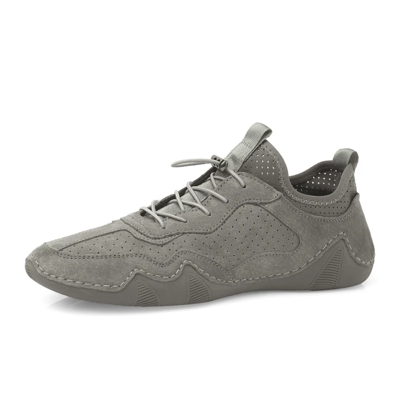 Мужские кроссовки из натуральной кожи на плоской подошве | Обувь