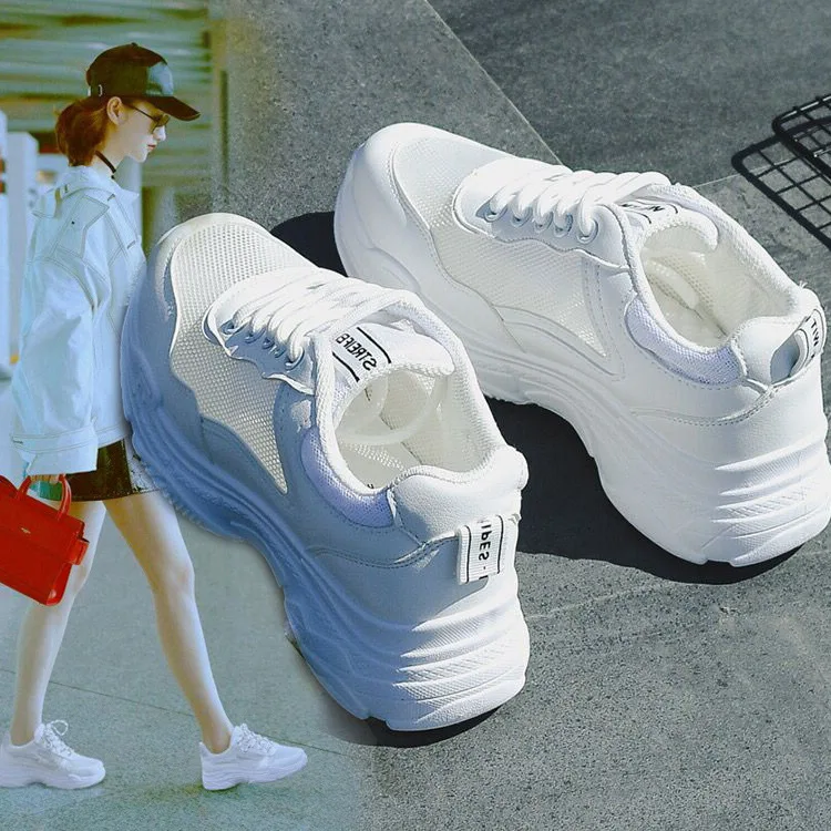 

2018 new mesh casual women's shoes with color comfortable women's shoes