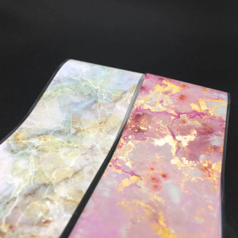 100 м/рулон Мрамор для ногтей нюдовой коллекции Фольга Стикеры 5 видов цветов