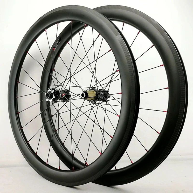Online Pasak 700C Rennrad Carbon Laufradsatz Disc Bremse 24 Löcher Steckachse F15 * 100mm R12 * 142 QR F9 * 100mm R9 * 135mm UD 3K 40mm 50mm 55mm